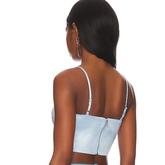 Superdown Janet Corset Top in Light Blue XL - Picture 2 of 11